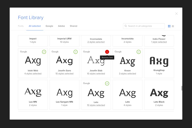 UXPin dashboard