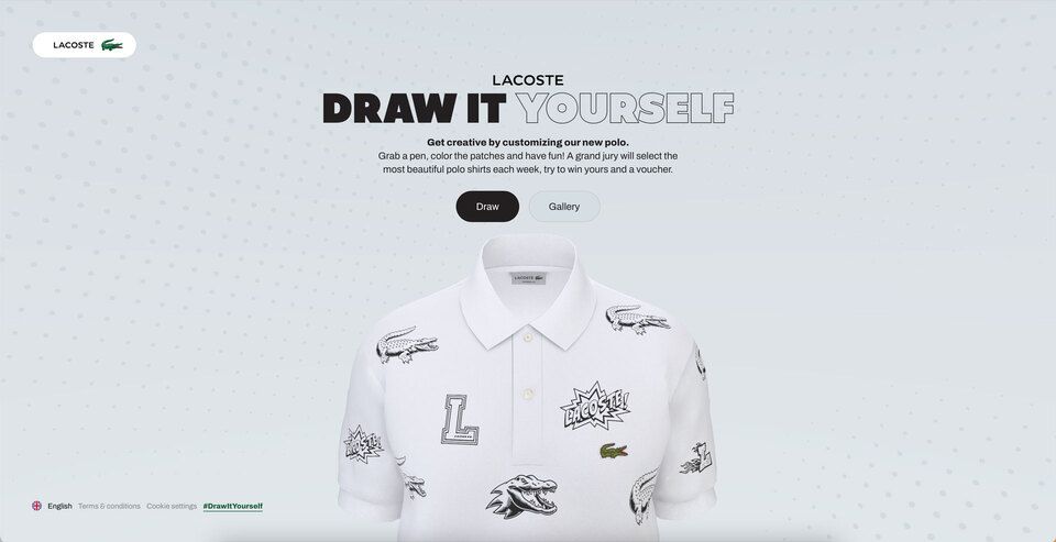 lacoste bold text example