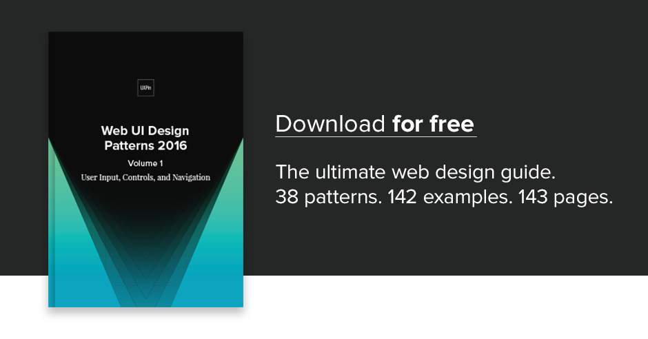 Web UI Design Patterns 2016